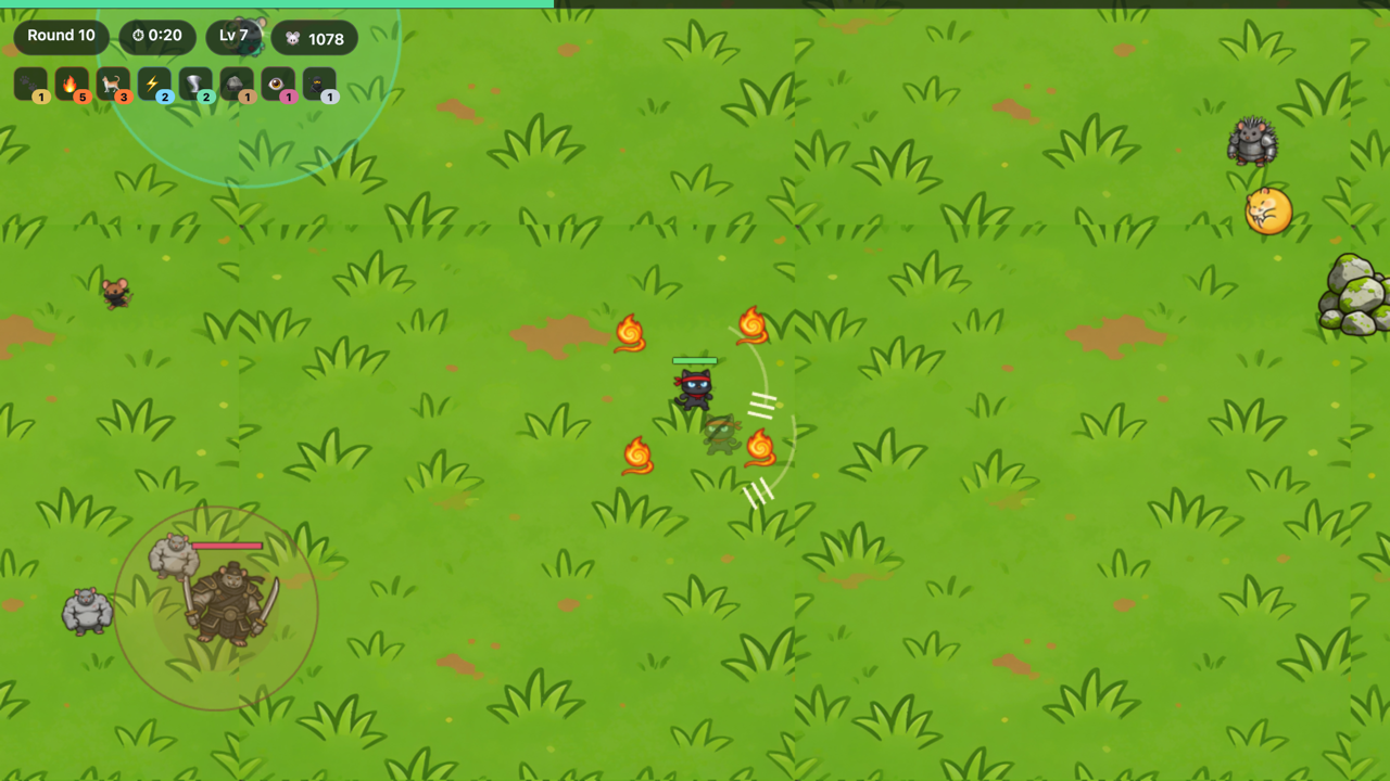 Meowjutsu Survivor gameplay